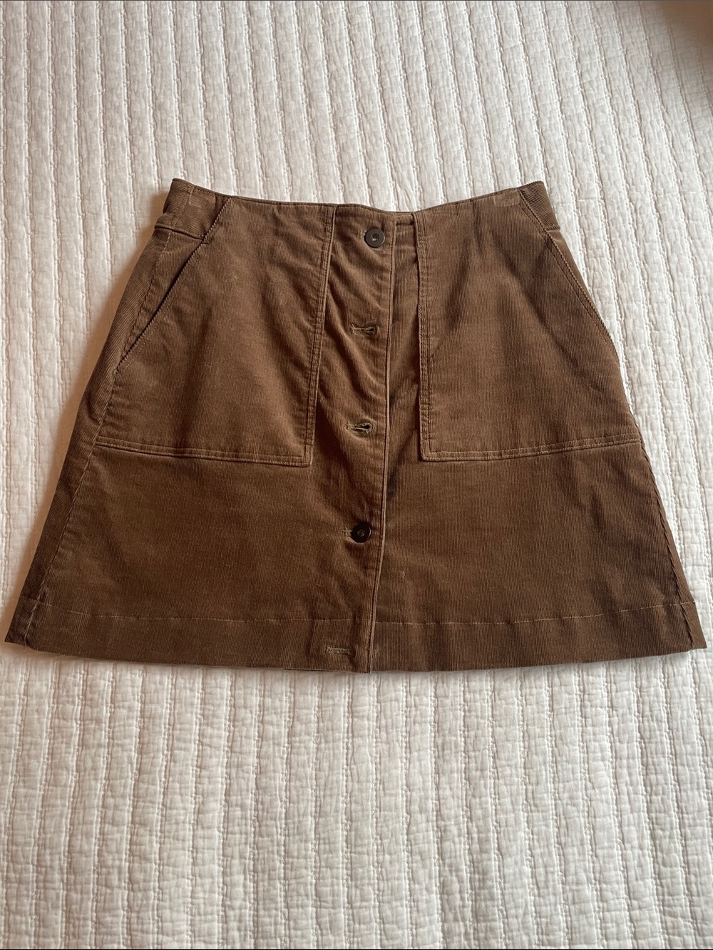Uniqlo Brown Corduroy A-Line Mini Skirt